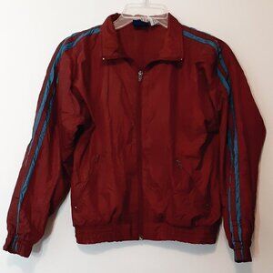 Kid's MAX ACTIVE Nylon Lightweight Jacket; Burgundy; Zipper; Zip Pockets; Size M
